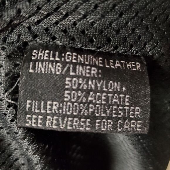 Vintage 90s y2k Hudson Leather Black Armored Moto Motorcycle Racing Jacket Large - Picture 11 of 11